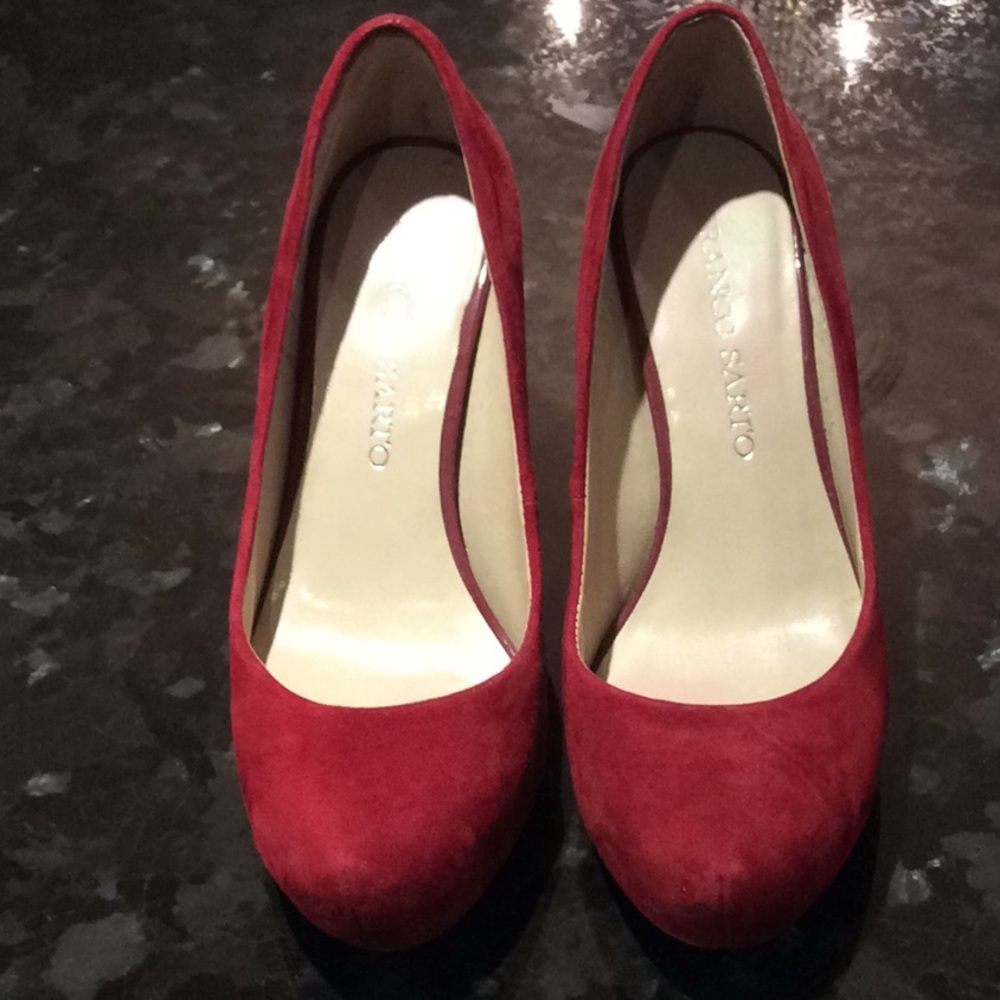 Franco Sarto Red Suede High Heels